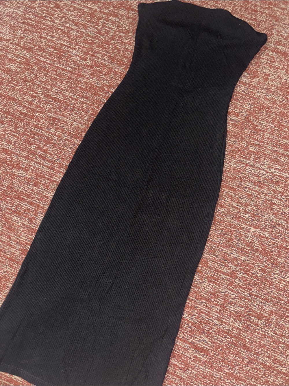 Reformation dress strapless ribbed stretch‎ fitted back slit bodycon dress small